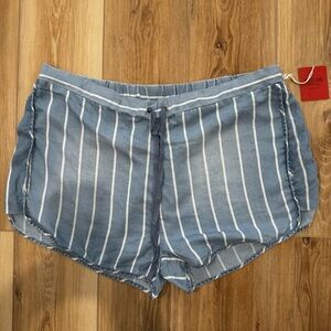 Striped Blue Women's Shorts